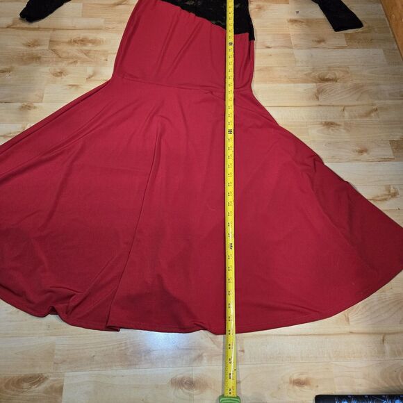 Made in‎ the USA Lace/Rayon Full Length Sexy Dress Open Back Large Stretch - Picture 11 of 15